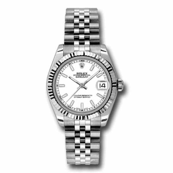 Rolex Datejust 31mm – Ref: 178274-0008 – White Stick Dial, Stainless Steel Jubilee Bracelet Women’s Watch