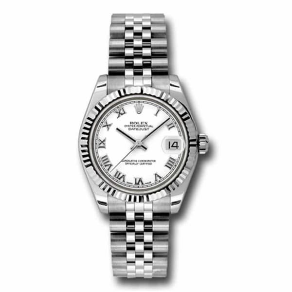 Rolex Datejust 31mm – Ref: 178274-0073 – White Roman Dial, Stainless Steel Jubilee Bracelet Women’s Watch