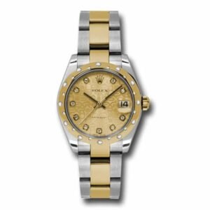 Rolex Datejust 31mm – Ref: 178343 chjdo – Champagne Jubilee Diamond Dial & Diamond Bezel, Two Tone Stainless Steel & 18K Yellow Gold Oyster Bracelet Women’s Watch