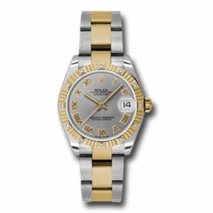 Rolex Datejust 31mm – Ref: 178313 gro – Grey Roman Dial & Diamond Bezel, Two Tone Stainless Steel & 18K Yellow Gold Oyster Bracelet Women’s Watch