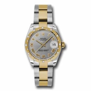 Rolex Datejust 31mm – Ref: 178343 gro – Grey Roman Dial & Diamond Bezel, Two Tone Stainless Steel & 18K Yellow Gold Oyster Bracelet Women’s Watch