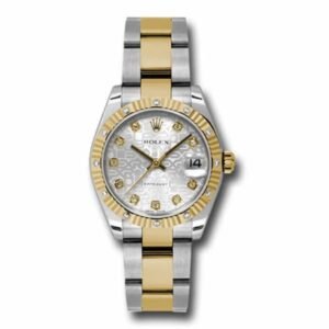 Rolex Datejust 31mm – Ref: 178313 sjdo – Silver Jubilee Diamond Dial, Two Tone Stainless Steel & 18K Yellow Gold Oyster Bracelet Women’s Watch