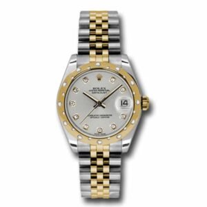 Rolex Datejust 31mm – Ref: 178343 sdj – Grey Diamond Dial & Diamond Bezel, Two Tone Stainless Steel & 18K Yellow Gold Jubilee Bracelet Women’s Watch