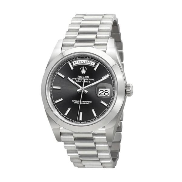 Rolex Day-Date 228206 “Black Diagonal Dial” Premium Copy 1:1