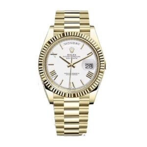 rolex-day-date-ii-collection-gold-white-roman-dial-218238-replica.jpg Rolex Day-Date 218238-0037 Precision Clone Edition