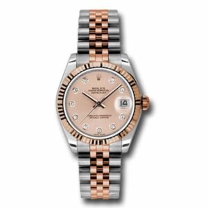 rolex-ladies-watch-datejust-31mm-pink-dial-fluted-bezel-stainless-steel-and-18k-rose-gold-178271-pchdj.jpg Rolex Datejust 31mm – Ref: 178271 pchdj – Pink Diamond Dial, Two Tone Stainless Steel & 18K Rose Gold Jubilee Bracelet Women’s Watch