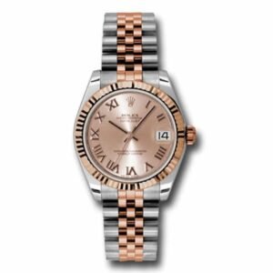 rolex-ladies-watch-datejust-31mm-pink-dial-fluted-bezel-stainless-steel-and-18k-rose-gold-178271-prj.jpg Rolex Datejust 31mm – Ref: 178271 prj – Pink Roman Dial, Two Tone Stainless Steel & 18K Rose Gold Jubilee Bracelet Women’s Watch