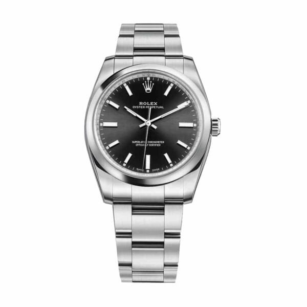 Rolex Oyster Perpetual Automatic Black Dial 114200 Signature Replica 1:1