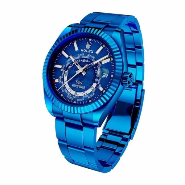rolex-sky-dweller-world-timer-blue-dlc-stainless-steel-326934.jpg Rolex Sky-Dweller 326934 “Blue Dial DLC” Superior Copy 1:1