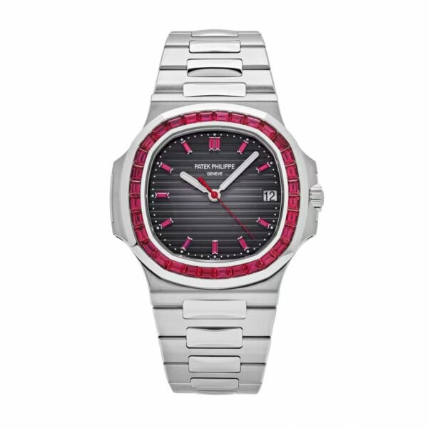 Patek Philippe Nautilus 5711/112P-001 Platinum Grey Dial Ruby Bezel