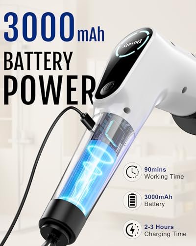 Dovety Electric Spin Scrubber, Shower Scrubber, Power Cleaner Tools with 8 Replaceable Brush Heads, Cleaning Brush with Extension Handle, 2 Adjustable Speeds, 90Mins Work Time for Home Bathtub-White - Image 7